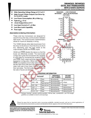 SN74HC623NE4 datasheet  